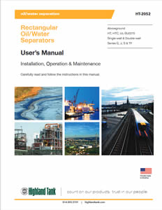  Highland Tank UST Cylindrical OWS Product Literature